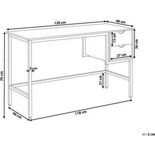 👉 Bureau bruin Lichte Houtkleur lichtbruin GRANT 4260602378990