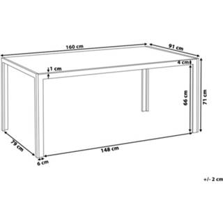 👉 Terrastafel grijs aluminium Tuintafel 160 x 90 cm CATANIA 4251682209236