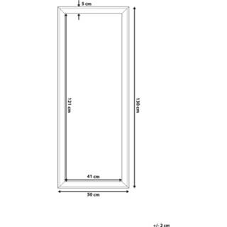 👉 Wandspiegel wit wit/houtlook 50x130 cm BENON 4260602377566