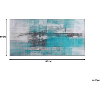 👉 Vloerkleed multicolor blauw 80 x 150 cm TRABZON 4260624112923