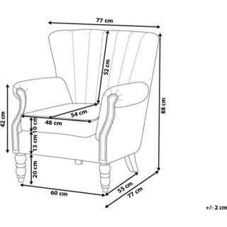 👉 Fauteuil grijs fluweel SVEDALA 4260624114415