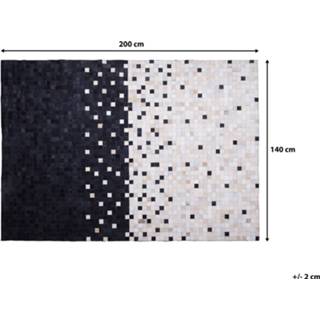 👉 Vloerkleed zwart beige multicolor zwart/beige 140 x 200 cm ERFELEK 4260624115375