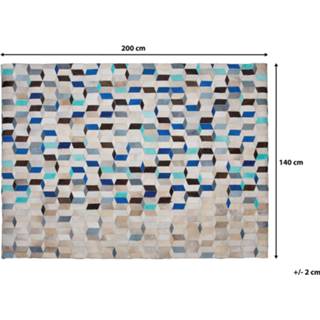 👉 Vloerkleed beige multicolor beige/blauw 140 x 200 cm GIDIRLI 4260624115337
