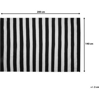 👉 Vloerkleed zwart wit Outdoor zwart/wit 140 x 200 cm TAVAS 4260624115283