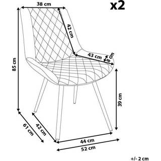 👉 Eetkamerstoel grijs set van 2 MARIBEL 4260602377665
