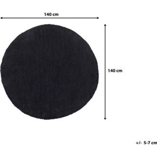 👉 Vloerkleed zwart ø140 cm DEMRE 4260602376736
