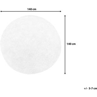 👉 Vloerkleed wit ø140 cm DEMRE 4260602376743