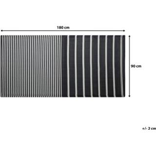 👉 Vloerkleed zwart Outdoor 90 x 180 cm HALDIA 4260624115139