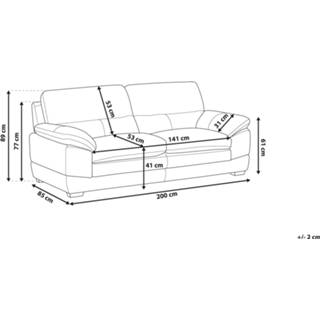 👉 Driezitsbank goudbruin leer bruin HORTEN 4251682204040