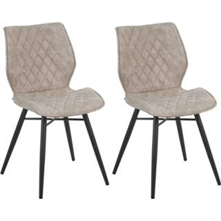 👉 Eetkamer stoel beige Eetkamerstoel set van 2 LISLE 4251682205139