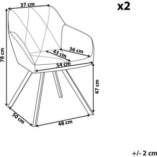 👉 Eetkamerstoel goudbruin bruin set van 2 MONEE 4251682205214
