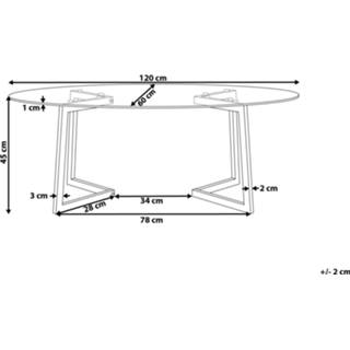 👉 Salontafel goud transparant FRESNO 4251682206150