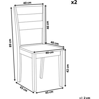 Eetkamerstoel zwart hout set van 2 GEORGIA 4251682211512