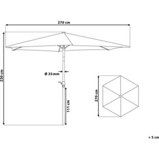 👉 Parasol grijs lichtgrijs ⌀ 270 cm VARESE 4251682207508