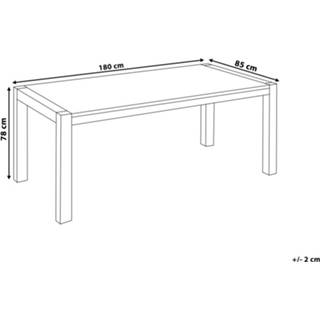 👉 Eettafel bruin hout Donkere Houtkleur donkerbruin 180 x 85 cm NATURA 4251682213332