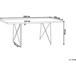 👉 Eettafel hout Donkere Houtkleur 200 x 100 cm MUMBAI 4251682208758