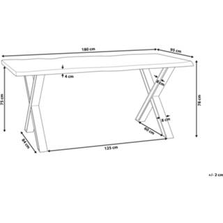 👉 Eettafel Lichte Houtkleur 180 x 95 cm BROOKE 4251682210645