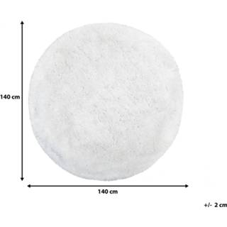 👉 Vloerkleed wit ø140 cm CIDE 4251682221641