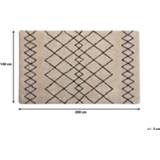 👉 Vloerkleed beige zwart beige/zwart 140 x 200 cm HAVSA 4251682218344