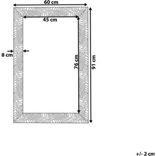 👉 Wandspiegel grijs 60 x 91 cm NEVEZ 4251682222204