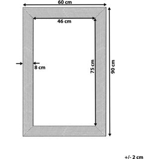 👉 Wandspiegel grijs 60 x 90 cm LELAVANDOU 4251682222198
