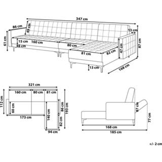 👉 Hoekbank grijs Modulaire met slaapfunctie lichtgrijs linkszijdig ABERDEEN 4260624114187