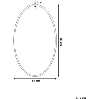 👉 Wandspiegel goud 83 x 57 cm OUVEA 4251682222907