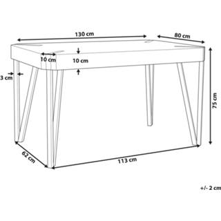 👉 Eettafel Lichte Houtkleur taupe CAMBELL 4251682217767