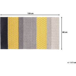 👉 Vloerkleed grijs grijs/geel 80 x 150 cm AKKAYA 4251682218856