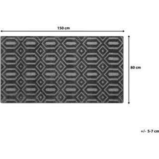 👉 Vloerkleed grijs donkergrijs 80 x 150 cm ADATEPE 4251682219259