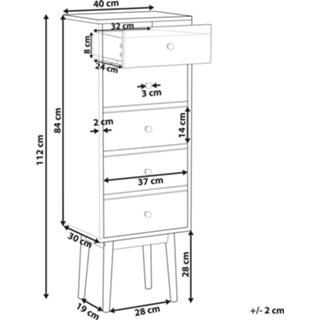 👉 Laden kast Lichte Houtkleur Ladenkast FOLEY 4251682219747