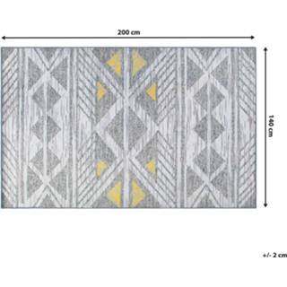 👉 Vloerkleed grijs grijs/geel 140 x 200 cm KARGI 4251682220644