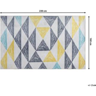 👉 Vloerkleed geel grijs multicolor geel/grijs 160 x 230 cm KALEN 4251682221368