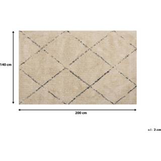 👉 Vloerkleed beige zwart beige/zwart 140 x 200 cm MUTKI 4251682226738