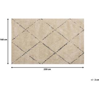 👉 Vloerkleed beige zwart beige/zwart 160 x 230 cm MUTKI 4251682226769