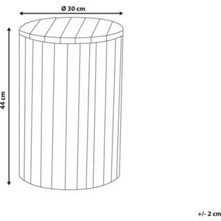 👉 Bijzettafel wit teak Lichte Houtkleur MOVAS 4251682230605
