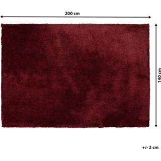👉 Vloerkleed rood donkerrood 140 x 200 cm EVREN 4251682224161