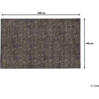 👉 Vloerkleed grijs donkergrijs/goud 140 x 200 cm ESEL 4251682227322
