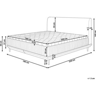 👉 Boxspring grijs stof lichtgrijs 180 x 200 cm MADAME 4251682234474