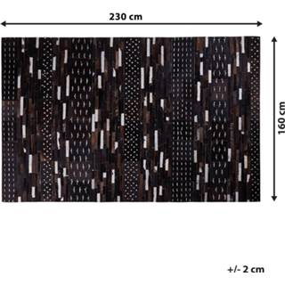 👉 Vloerkleed bruin leer donkerbruin 160 x 230 cm AKSEKI 4251682229838