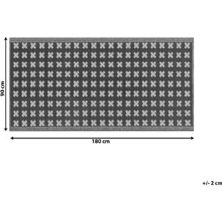 Vloerkleed zwart Outdoor 90 x 180 cm ROHTAK 4251682233255