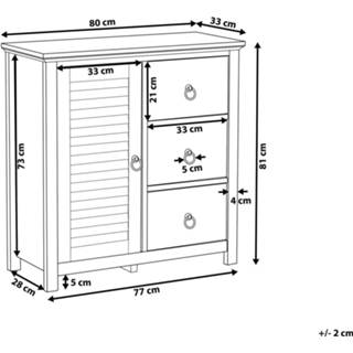 👉 Dressoir wit bruin Sideboard wit/donkerbruin KIRKLAND 4251682238328