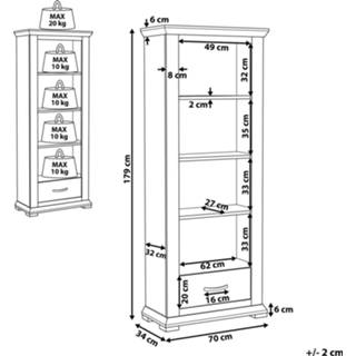 👉 Boekenkast wit KINGSTON 4251682238380