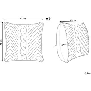 👉 Sierkussen grijs set van 2 KONNI 4251682235457