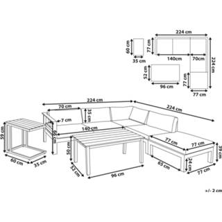 👉 Zwart aluminium Loungeset MESSINA 4251682239110