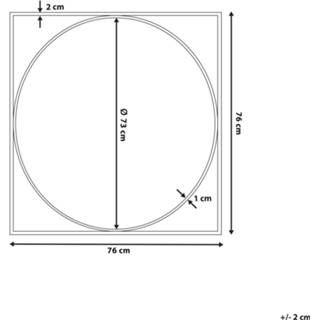 👉 Wandspiegel goud 76 x cm NIHOA 4251682238939