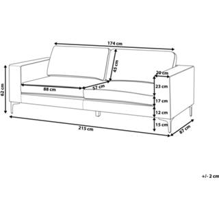 👉 Driezitsbank blauw fluweel lichtblauw VADSTENA 4251682240840
