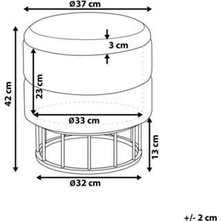 👉 Poef roze fluweel ELGIN 4251682241960