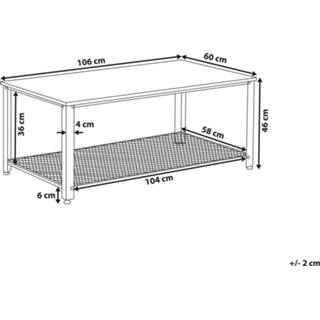 Salontafel bruin zwart Donkere Houtkleur donkerbruin/zwart ASTON 4251682241304