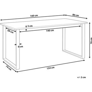 👉 Eettafel zwart bruin Donkere Houtkleur zwart/donkerbruin BERLIN 4251682245883